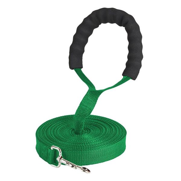 

dog collars & leashes 10m leads rope round large leash strengthen hook big solid color traction harness with comfortable handle