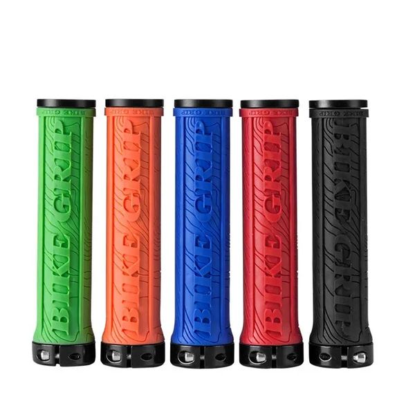 Rockbros Bicycle Grips TPR Borracha Bicicleta Handlebar MTB Grips Macio 3D Anti-Skid Lock na Handle Bar Ciclismo Peças Peças Bike Acessórios