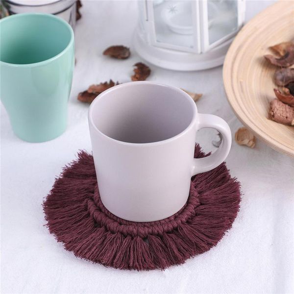 

table napkin arrival handmade macrame plate mat cup for