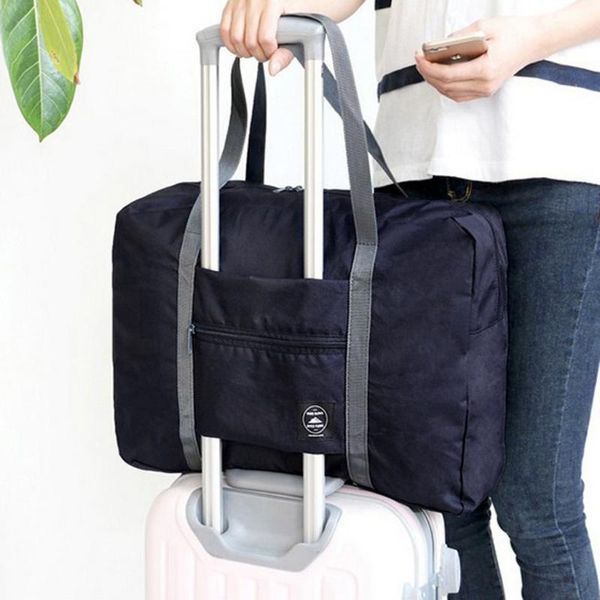 

storage bags foldable bag large capacity travel for man women fabric folding holder luggage non-woven d18