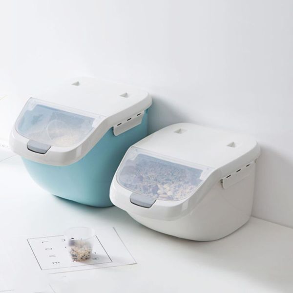 

storage bottles & jars 15 kg sealed moisture-proof grain container rice cereal box anti-oxidation mildew pet kitchen tools