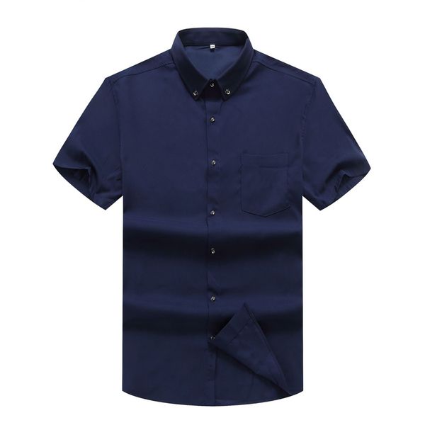 

2021 new spring summer casual high-quality shirts fine fitting short male shirt plus size 8xl men's clothes o09g, White;black