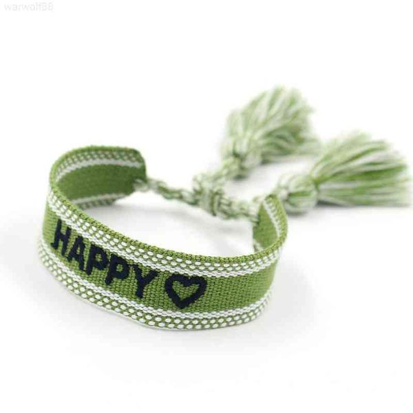 

luxury leather creative trinkets simple fashion happy letter woven bohemian style wrist strap designer jewelrymen bracelets, Golden;silver
