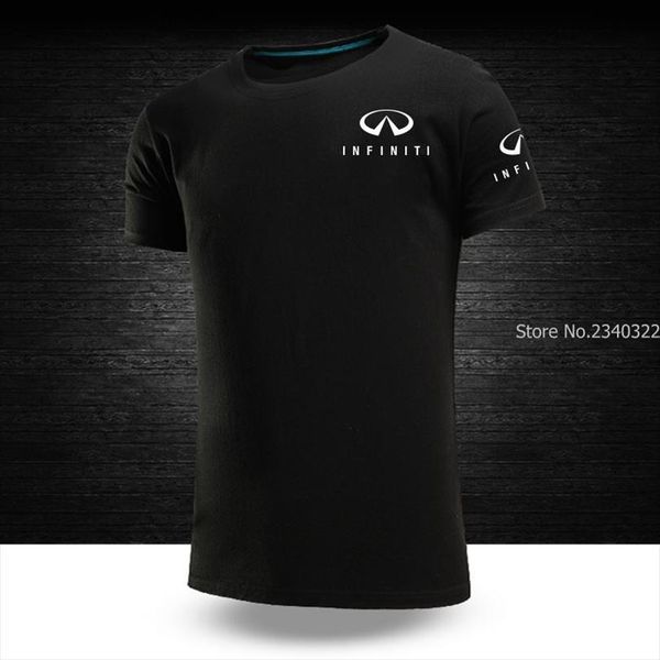 

summer nissan infiniti logo mens and women work short sleeve, White;black