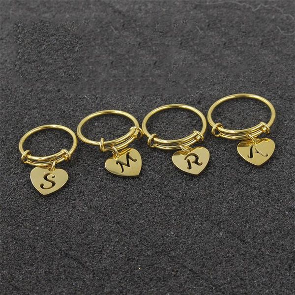 

cluster rings 1.6mm 26 pendant gold letter fashion couple stainless steel titanium love necklace friendship family pendan, Golden;silver