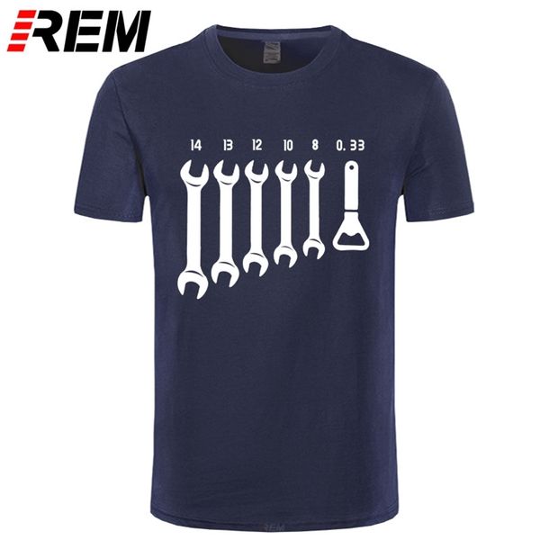 REM Schraubenschlüssel Öffner Mechaniker T-Shirts Männer Auto Fix Ingenieur Baumwolle T Kurzarm Lustige T Shirts Top männer Kleidung 220312