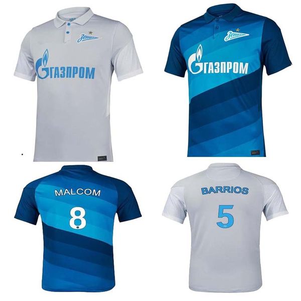 

new20 21 fc zenit st. petersburg soccer jersey home away blue gray malcom lovren 2020 2021 santos barrios football shirt maillots de foot, Black;yellow