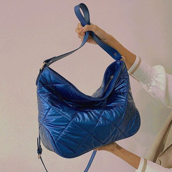 

evening bags women winter feather down shoulder bag casual fashion space pad cotton handbags for girl crossbody sac
