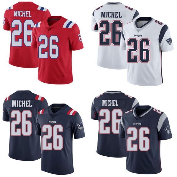 

newenglandpatriotsmen #26 sony michel women youth limited rush jersey, Black