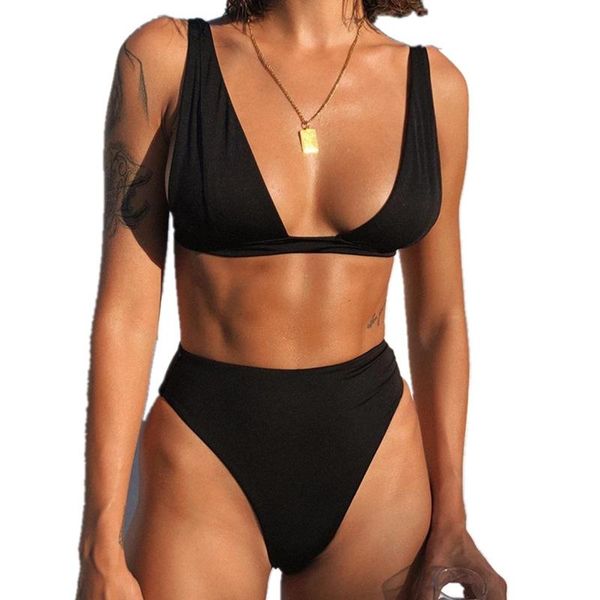 

women's swimwear swimsuit bikini swim wear with cup pad women girls, White;black