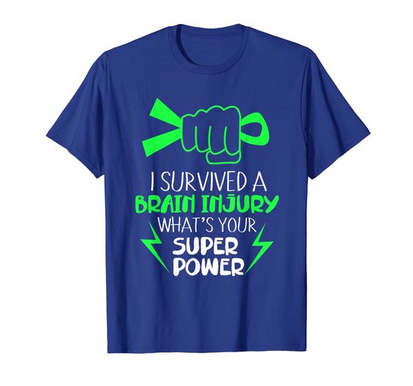 

i survived brain injury t shirt superpower strong awareness, White;black