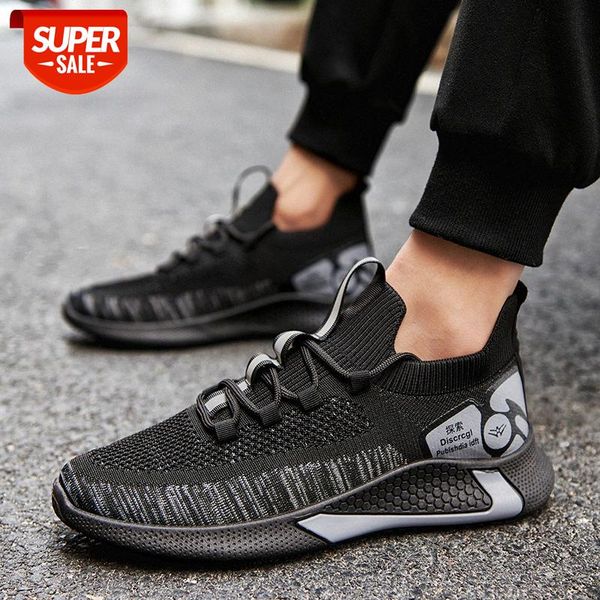 

summer fly woven mesh sports shoes lightweight breathable running fashion trend casual men's #rg14