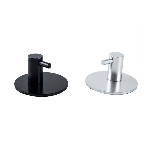 

hooks & rails aluminum hanger hook stainless steel self adhesive home wall storage holder bathroom towel kitchen accessories hole