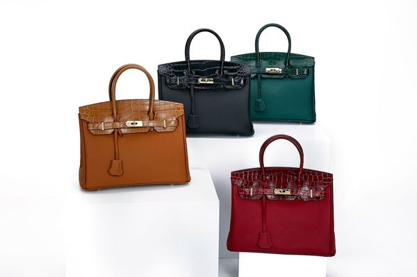 

new head leather bag large capacity litchi pattern women's handbag versatile leather women's bag