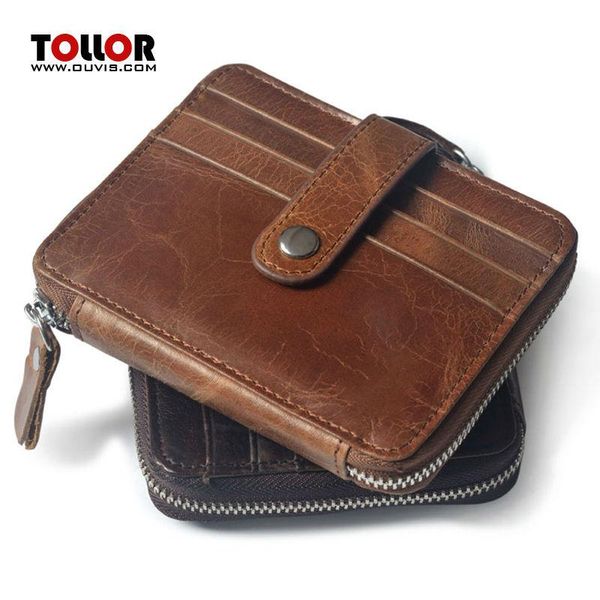 

card holders fashion vintage holder men genuine leather wallet cow case female business & id, Brown;gray