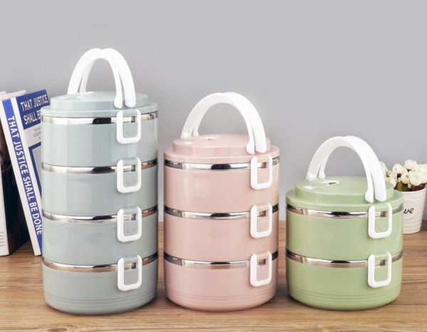 

dinnerware sets portable stainless steel bento round lunch box