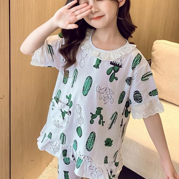 

pajamas girl boys suits kids baby 2021 casual spring summer nightclothes nightgowns sleepwear sets children clothing, Blue;red