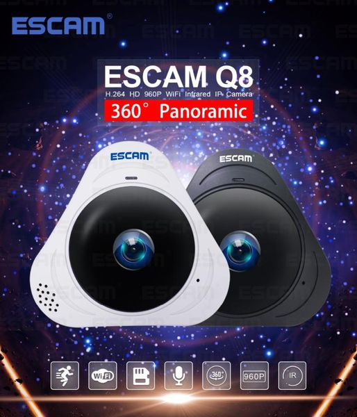 

cameras escam q8 960p 360 degree panoramic ip camera with spot ap mode