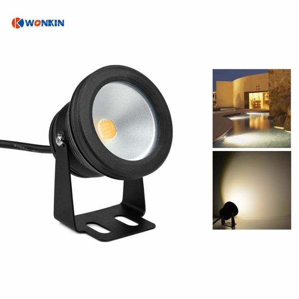 

10w ac to dc 12v-24v led underwater light white/warm white lighting swimming pool spotlight fish tank pond led lamp