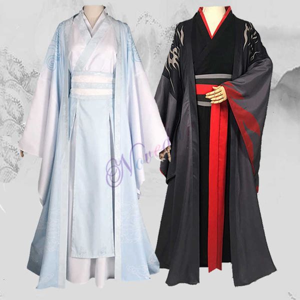 

dao mo to shi wei wuxian cosplay costume anime grandmaster of demonic cultivation cosplay lan wangji mo dao zu shi hanfu men cx200817, Black
