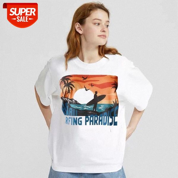 

Surfing Paradise Beach T-Shirt 100% Cotton Tumblr Grunge Satan Unisex Graphic Women Funny Hipster Casual Tshirt Top Tee #aI05, White