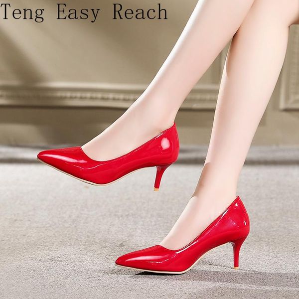 

dress shoes women fashion white high heels summer office pumps slip on pointed toe party wedding ladies red black pink yellow