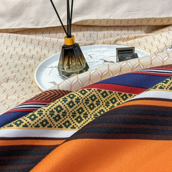 Orangefarbene Designer-Bettwäsche-Sets mit modischem Muster, Baumwolle, Queen-Size-Größe, hochwertiges Luxus-Queen-Bett-Bettdecken-Set, Covers278q