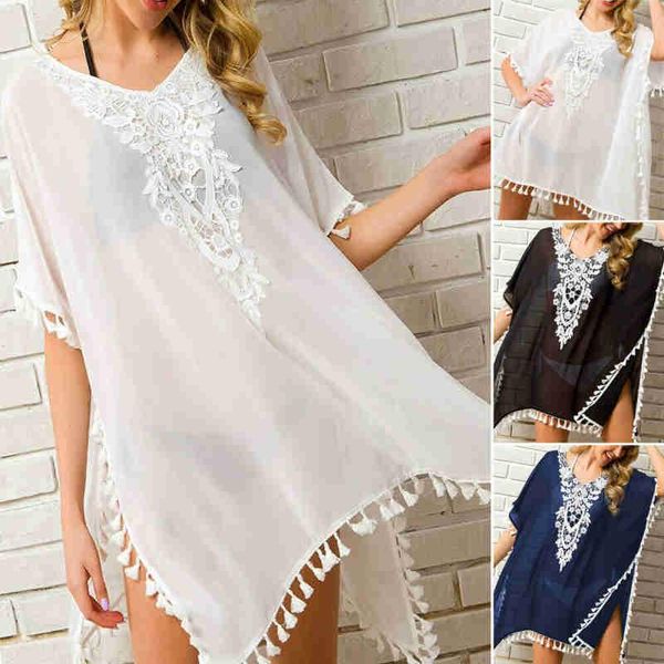 

women ladies beach short mini dress bikini swimwear cover up loose kaftan blouse summer arrival female monokini, White;black