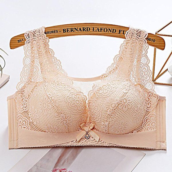 

bras plus size lace women comfortable wirel thin bra female bralette brassiere lady underwere big bust 36 to 44, Red;black