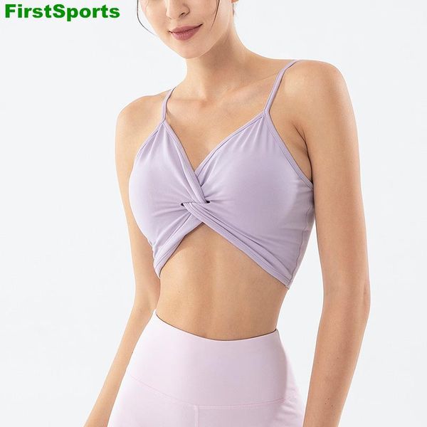 

gym clothing women's sports yoga bras front cross running shockproof fitness underwear backless breathable training jogging top, White;black