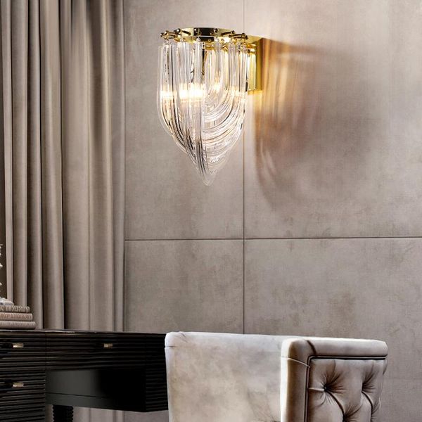 

wall lamp creative crossed heterosexual glass tube aisle staircase background living room bedroom bedside