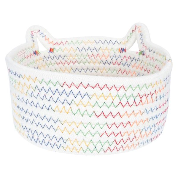 

car organizer 1pc lovely cat ear woven storage basket home cotton