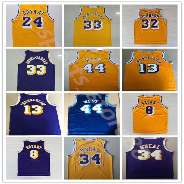 

vintage 73# rodman shaquille #34 o neal jersey #33 kareem abdul jabbar jersey 13# wilt chamberlain jerry 44# west jerseys shir 05, Black