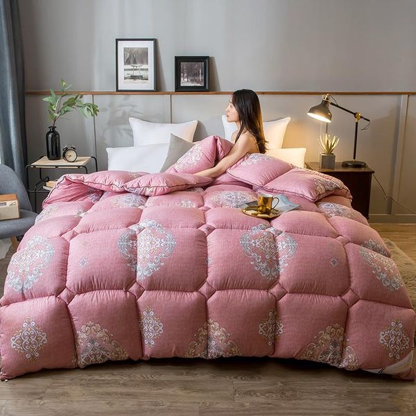 

comforters & sets feather velvet quilt 5kg/6kg autumn winter full cotton thicker warm spring student dormitory comforter
