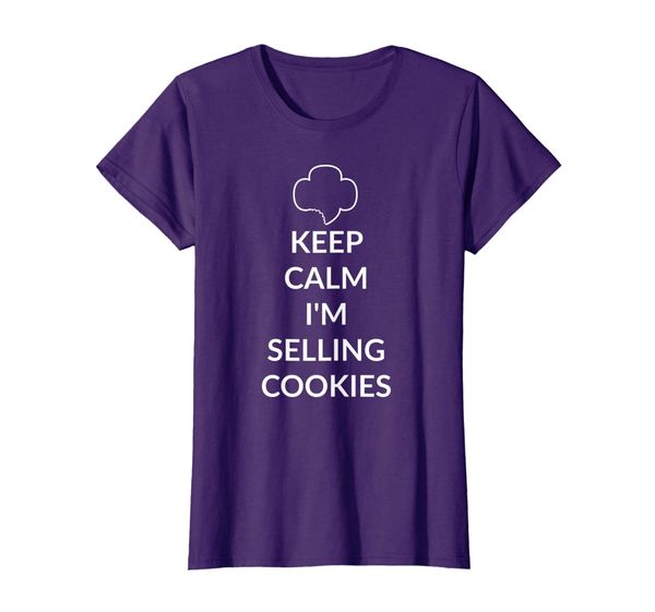

keep calm i'm selling cookies - scout shirt for girls, White;black