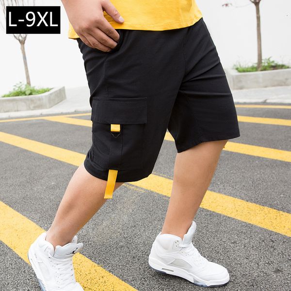 

men's shorts five-point summer straight-leg casual cargo loose plus size beach sports pants bigger pocket classic cotton shor rl9h, White;black