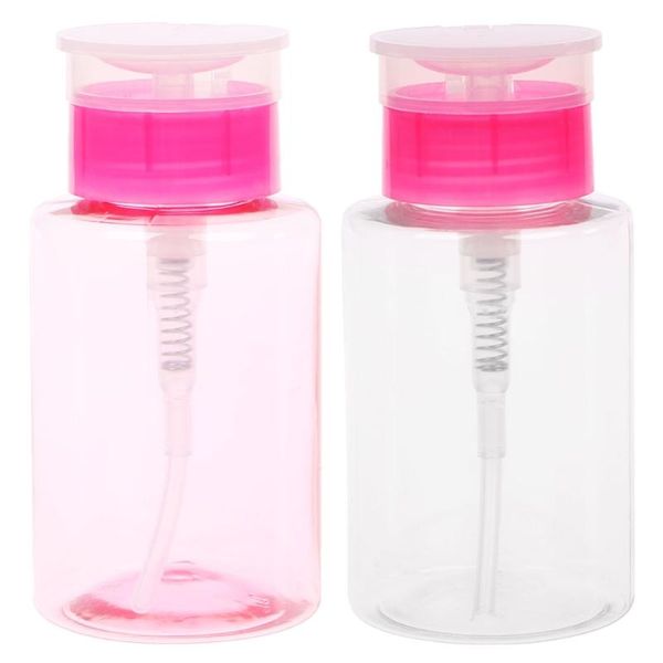 

storage bottles & jars nail art equipment 160ml empty pump dispenser liquid gel polish remover clean bottle for