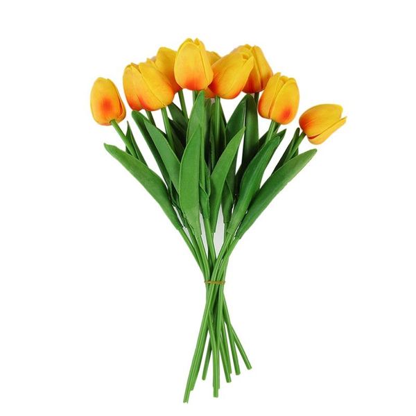 

decorative flowers & wreaths 10pcs tulip artificial flower real touch bouquet fake for wedding decoration home garden decor