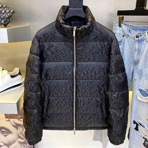 

men's down & parkas jacket winter coat cotton windbreaker duck down letter printing thick warm parka puffer jackets c, Black