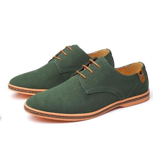 

dress shoes 2021 autumn brand men suede leather oxford casual classic sneakers for comfortable flats footwear big size 38-46, Black