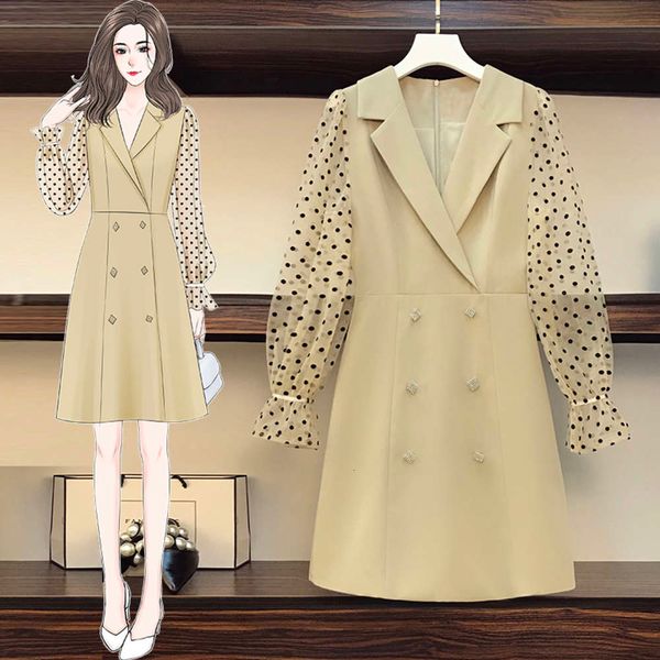 

large size women's dress new style of fat sister in spring 2021, Black;gray