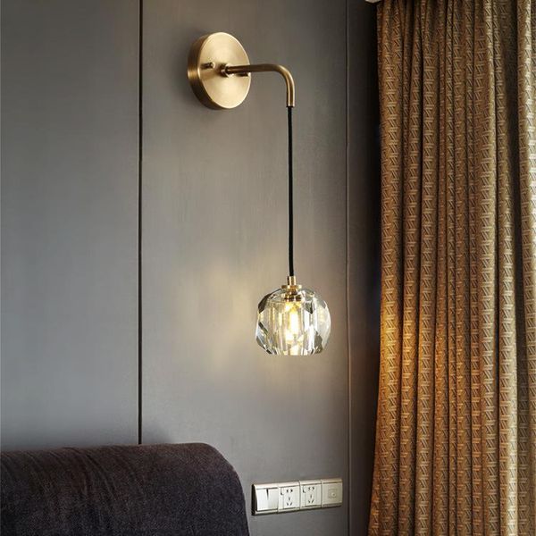 

vintage modern glass wall sconces crystal wall sconce lighting crystal rope bedside dining room living room lamp