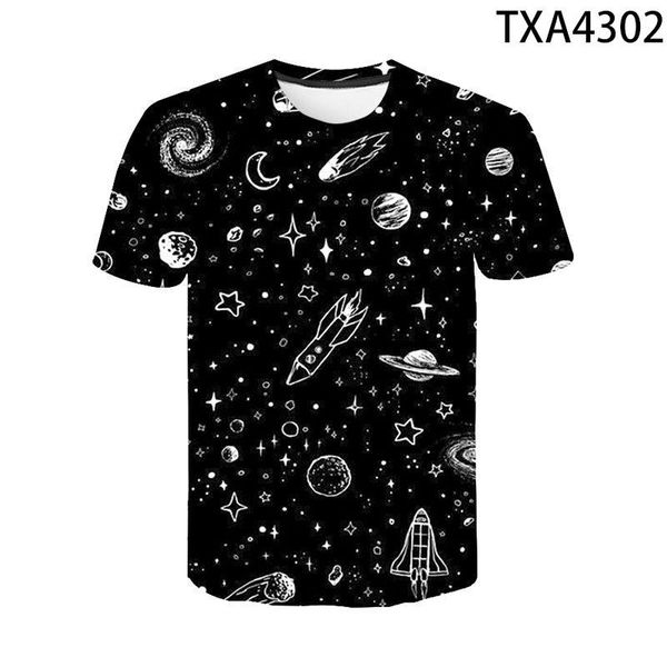 

men's t-shirts 2021 summer 3d t shirt starry sky men women children casual fashion streetwear boy girl kids printed cool tee, White;black