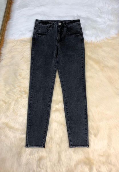 

women's jeans 108073 fashion mid waist skinny women girls female blue denim pants