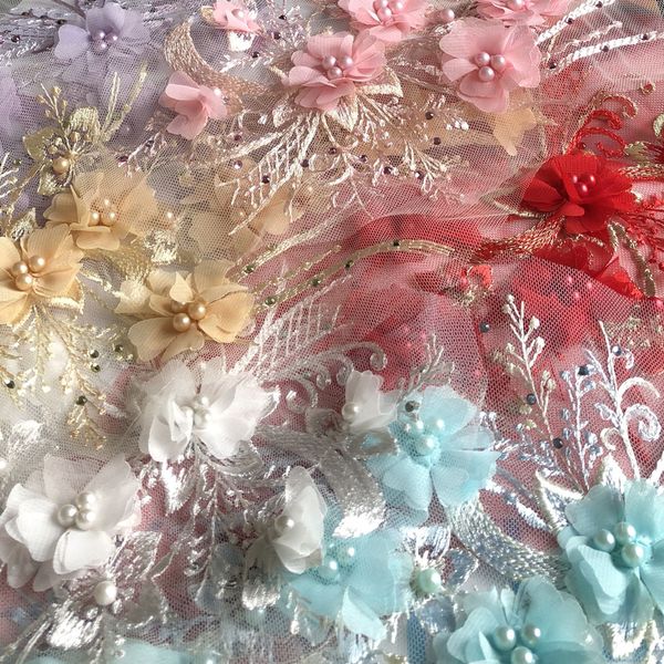 

1 piece of embroidered beaded patch ground chiffon fabric appliques quilt accessories decorative sew-on diy handwork, Black