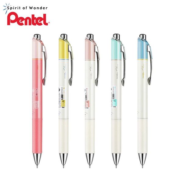 

gel pens 3pcs pentel bln75 quick-drying limited stripe type press pen student exam black color 0.5mm