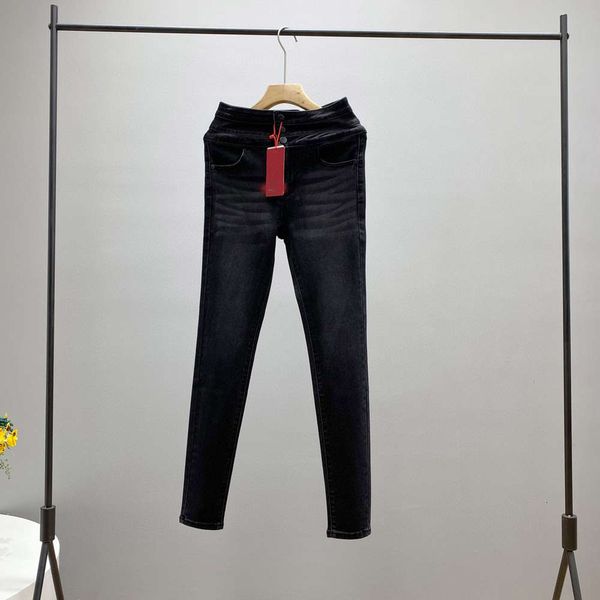 

autumn high waist slim leggings fit fashion pencil pants elastic, Blue