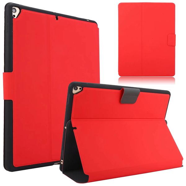 Caixa de tabuleta de couro PU para iPad 10.2 [7º Gen] Mini 6/5 Air 4/3/2/1 Pro 11 / 10.5 / 9.7 polegadas, fecho magnético Smart Wake / Sleep Flip Stand Capa com suporte de lápis, 1 pcs min / mixedes