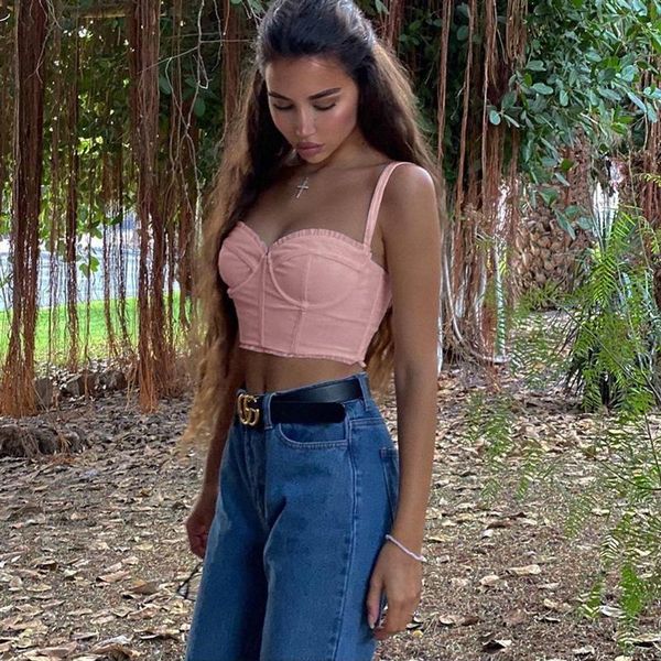 

fashion mesh tube tank short camisole summer women clothes streetwear ruched, White