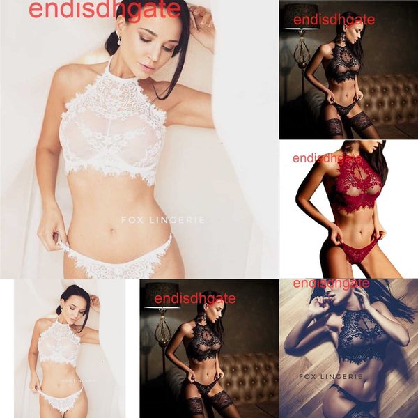 

factory3v8ulingerie 2020 eyelash lace selling three-point fun suit, Black;white